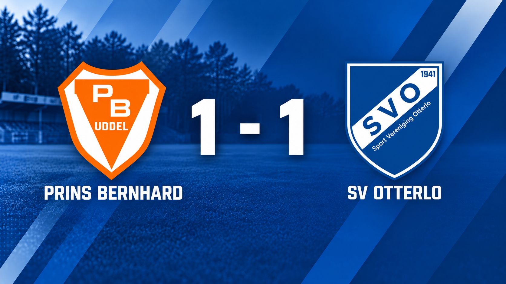 Otterlo speelt gelijk tegen Prins Bernhard (1-1)